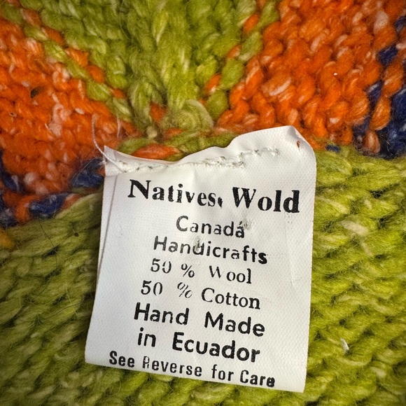 Native Multicolor Wool Cotton Blend Sweater - Picture 4 of 7